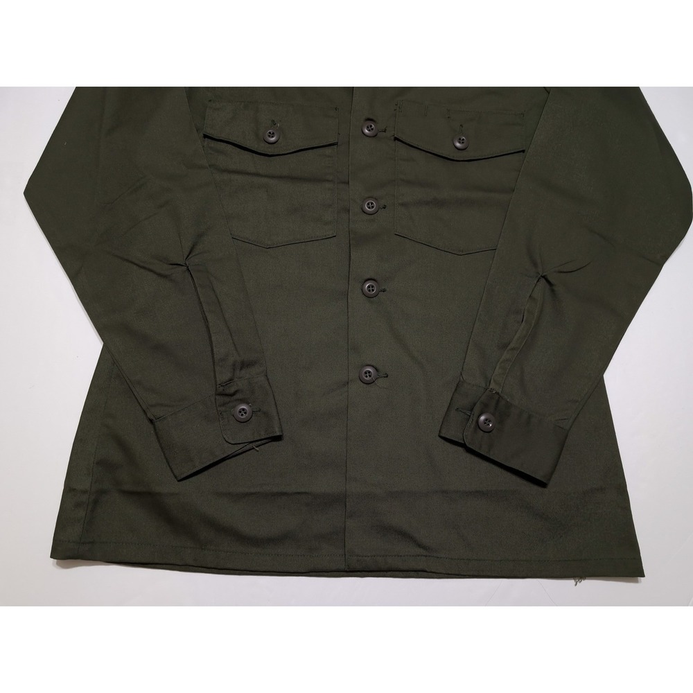 Vintage 1970s US Military Long Sleeve Utility Shirt 8405-00-615-0026 15.5 x 33 - Picture 8 of 9